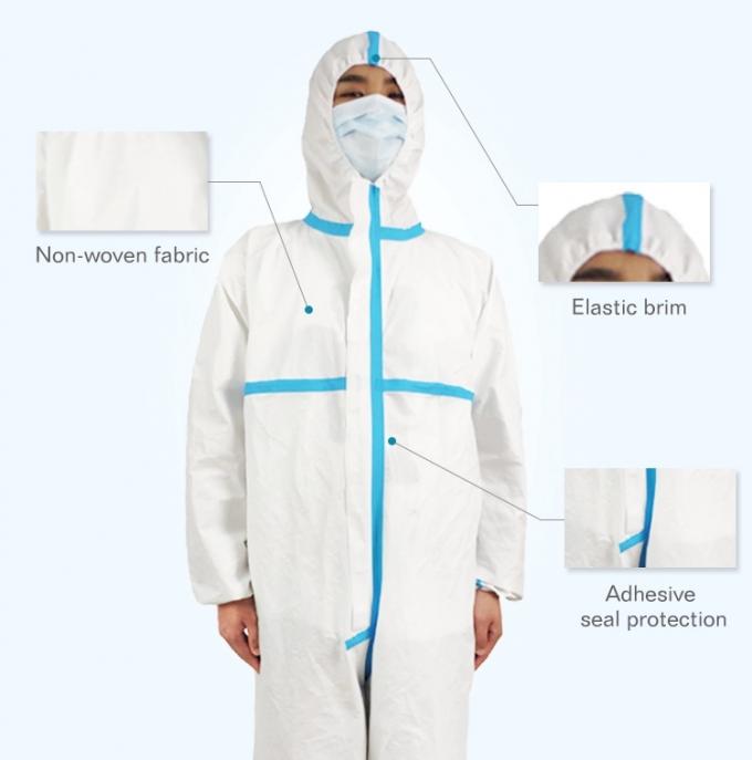 任意サイズの防水使い捨て可能なオーバーオールのNonwoven SMSのウイルスの保護スーツ